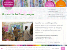 Tablet Screenshot of humanistische-kunsttherapie.de